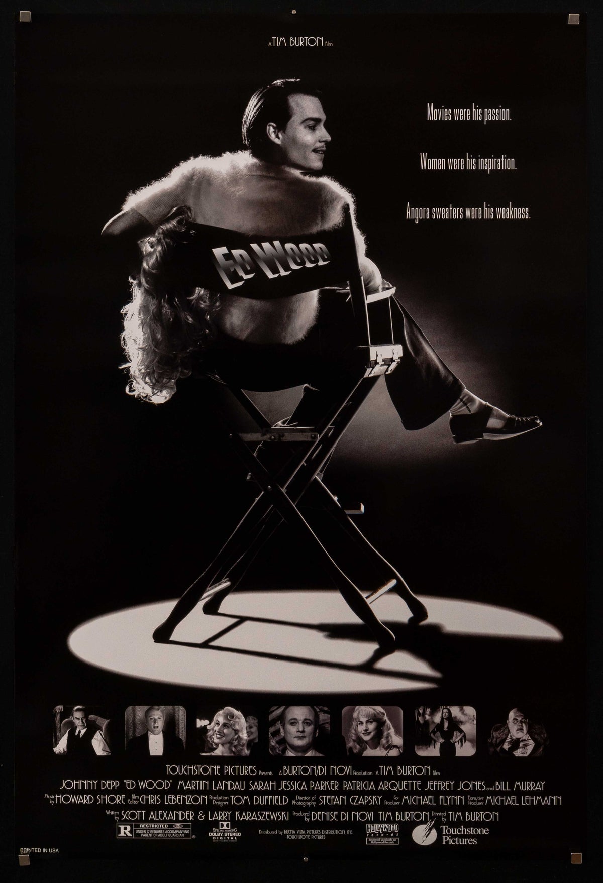 Ed Wood 1 Sheet (27x41) Original Vintage Movie Poster