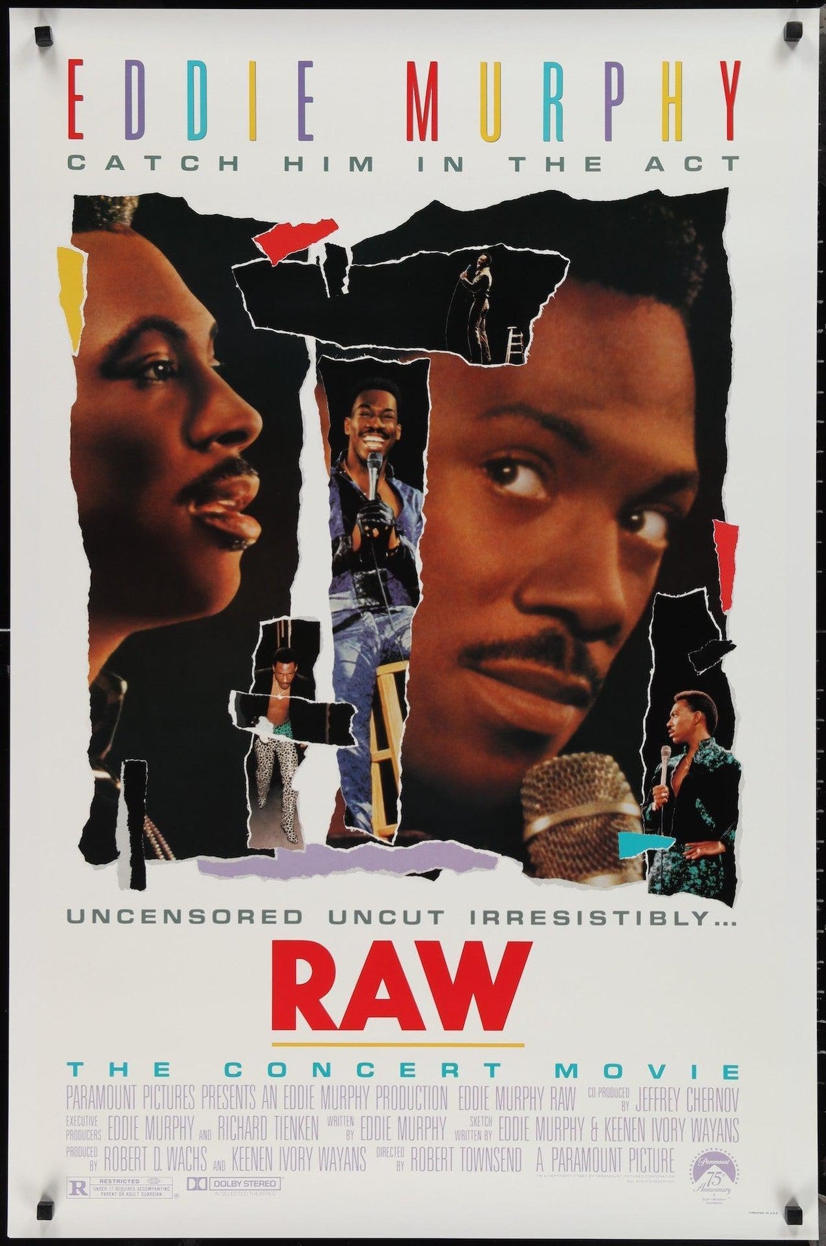 Eddie Murphy Raw 1 Sheet (27x41) Original Vintage Movie Poster