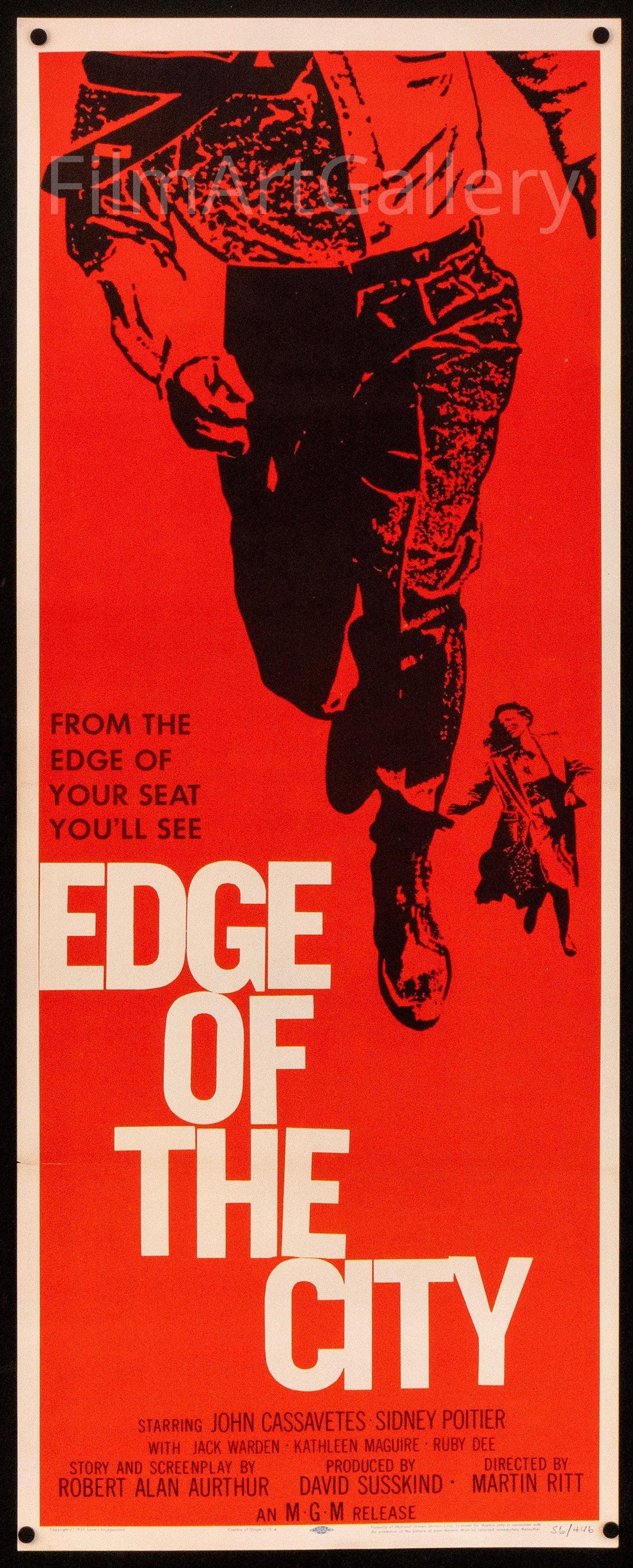 Edge of the City Insert (14x36) Original Vintage Movie Poster