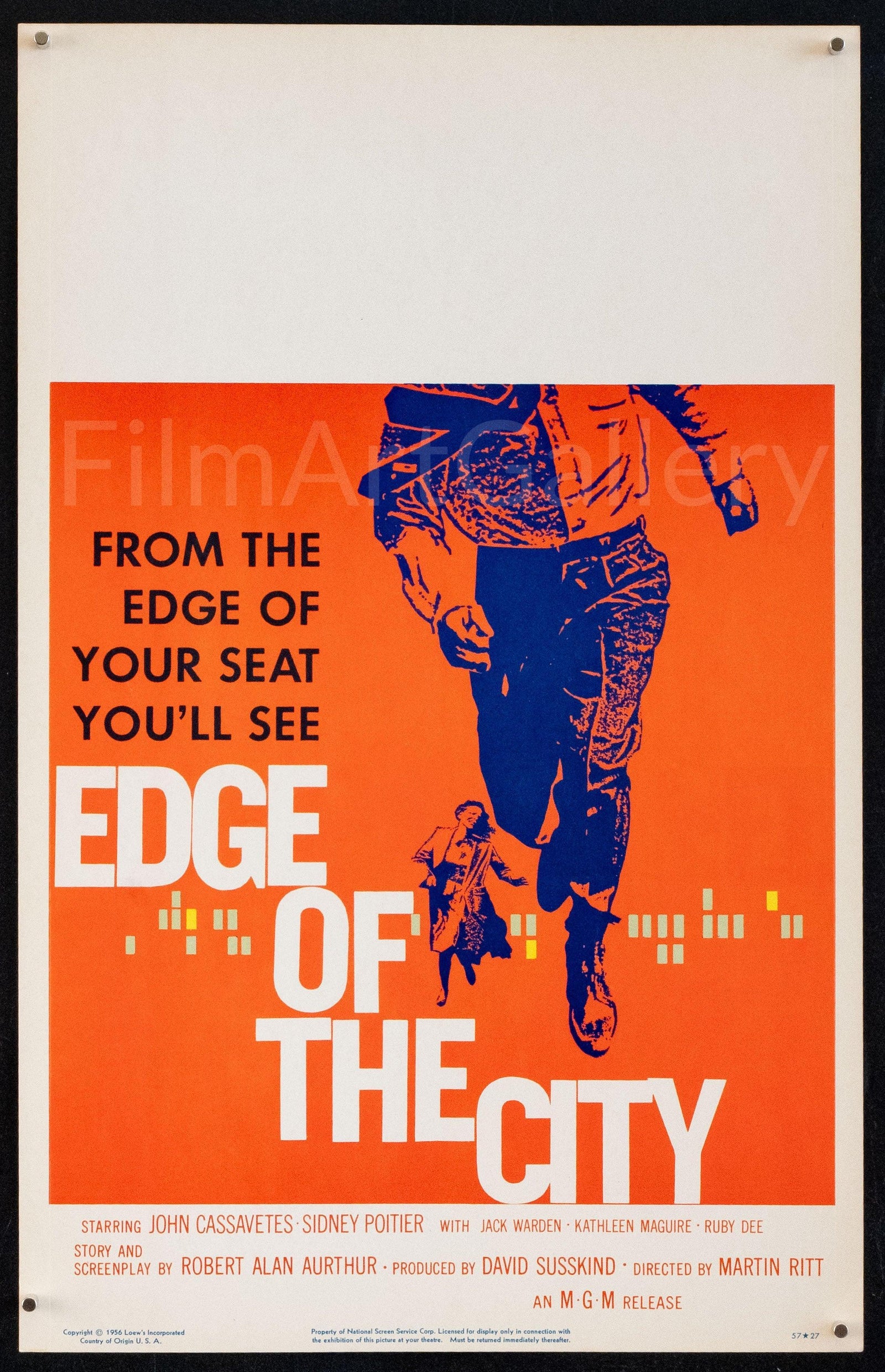 Edge of the City Original Vintage Movie Poster