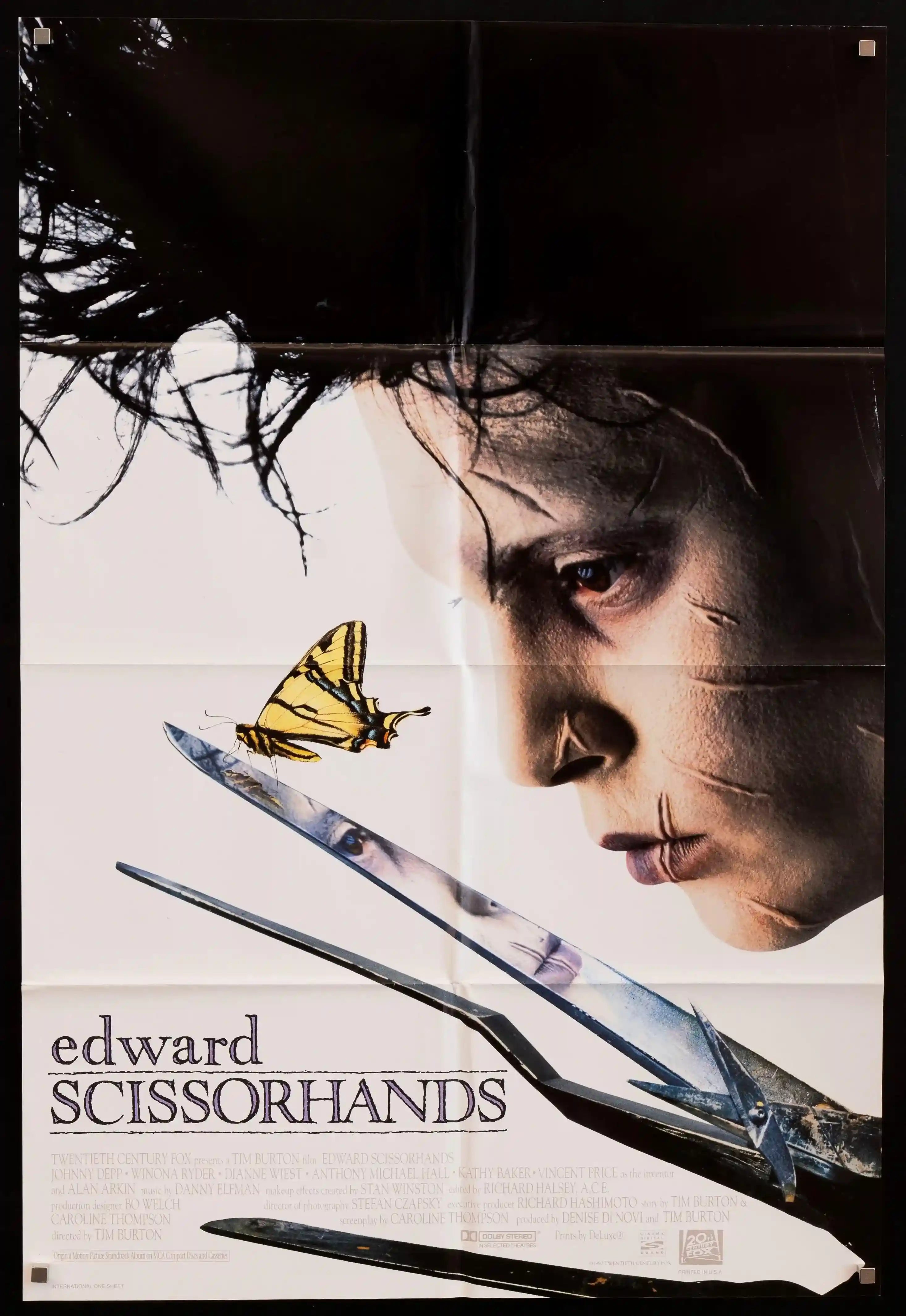 Edward Scissorhands Movie Poster Tim Burton's EDWARD SCISSORHANDS