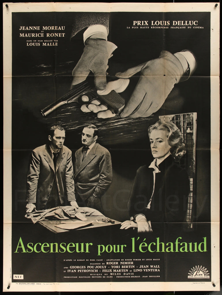 Elevator to the Gallows French 1 Panel (47x63) Original Vintage Movie Poster