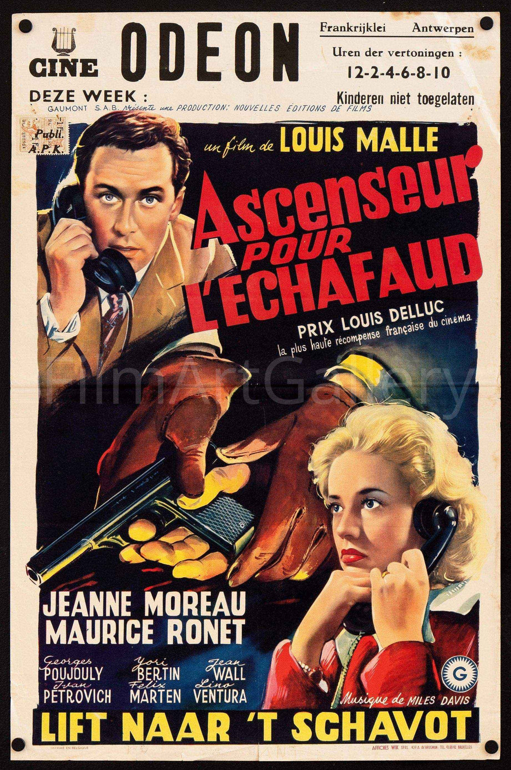 Elevator to the Gallows Original Vintage Movie Poster