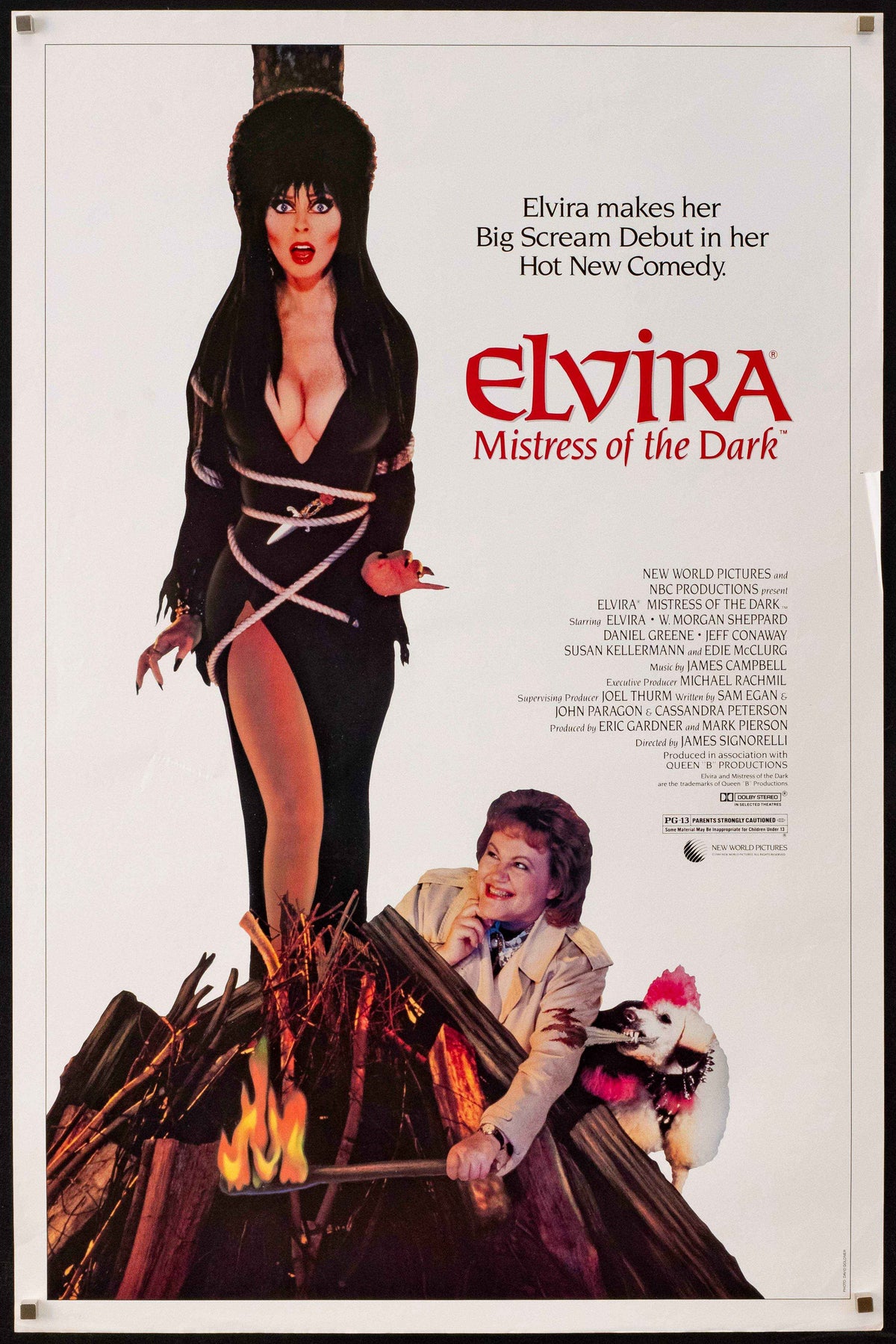 Elvira Mistress of the Dark Original Vintage Movie Poster