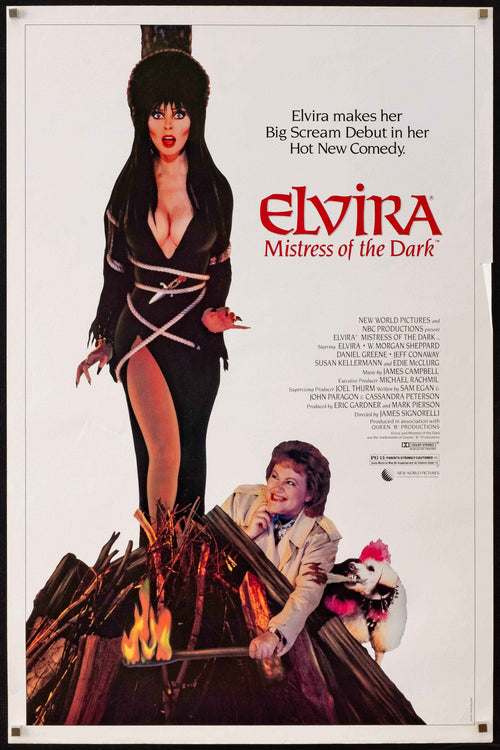 Elvira Mistress of the Dark Original Vintage Movie Poster