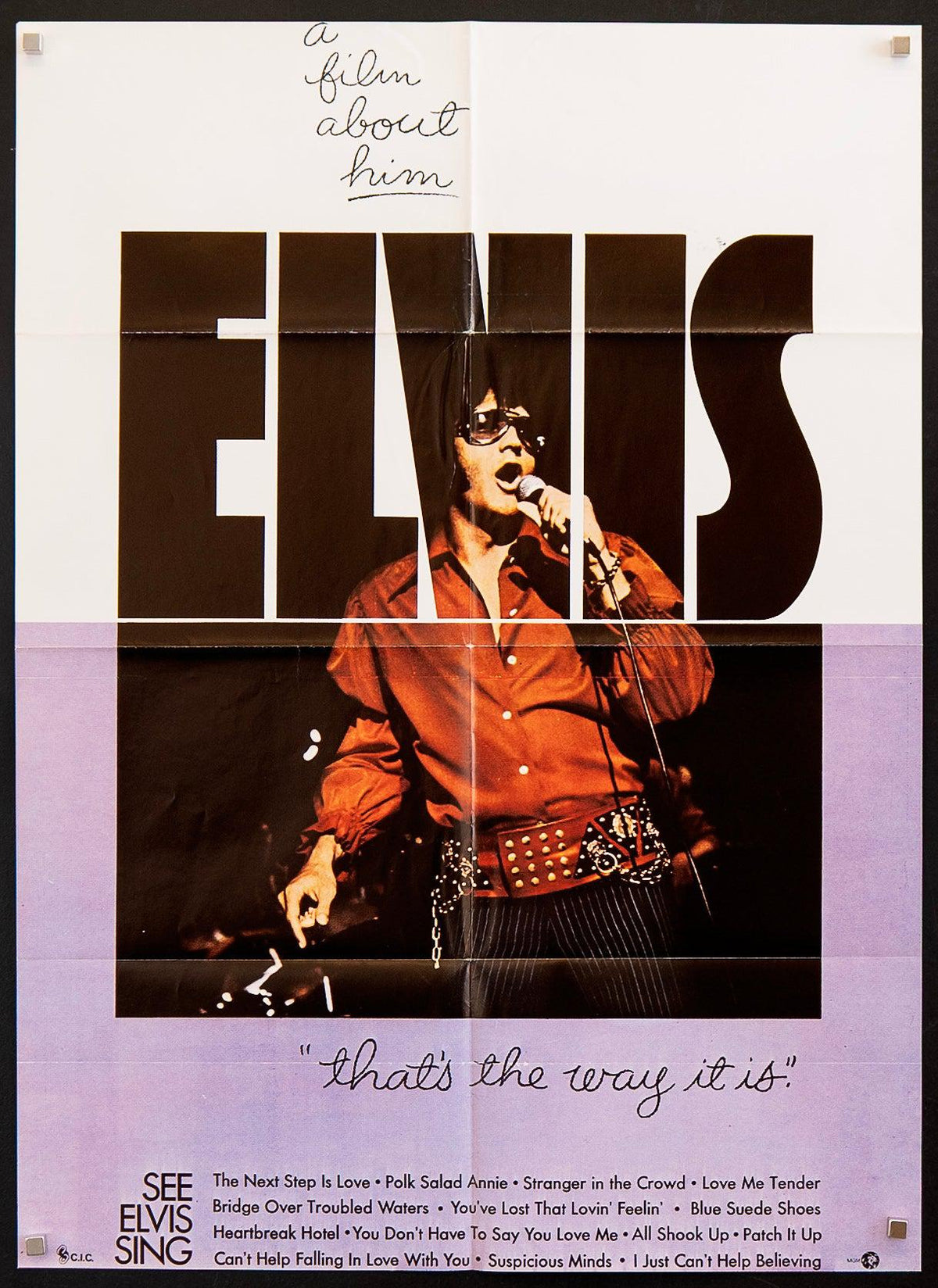 Elvis That&#39;s the Way It Is 23x33 Original Vintage Movie Poster