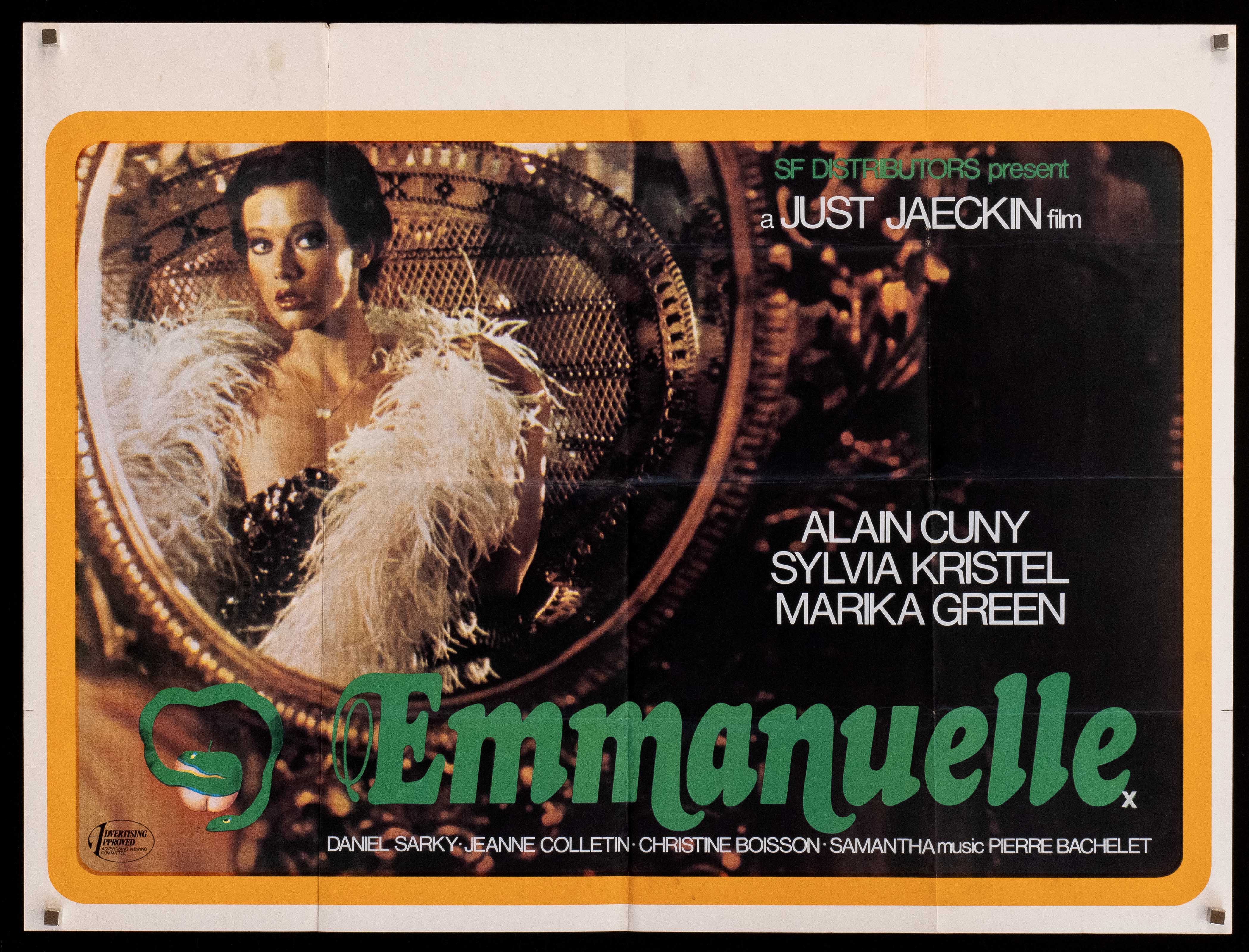 Emmanuelle Movie Poster 1974 British Quad (30x40)