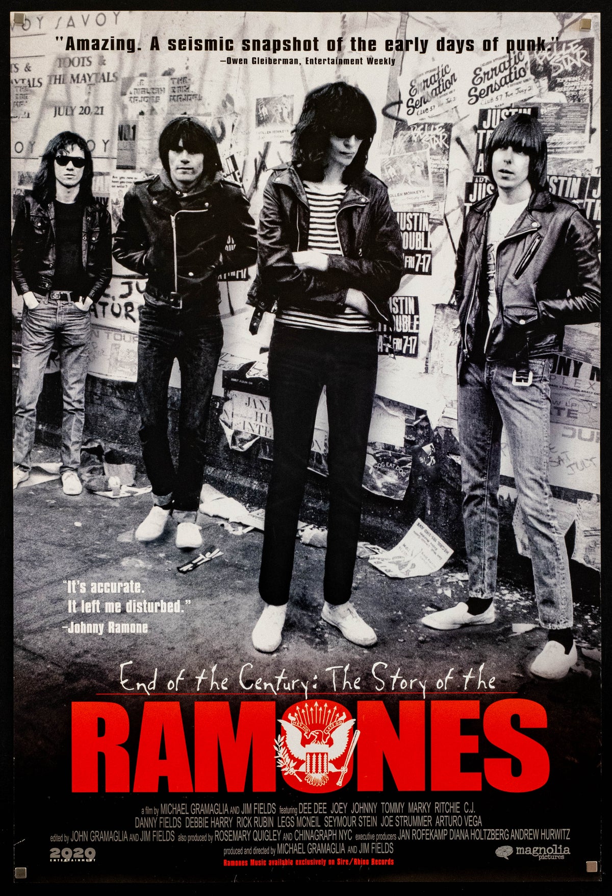 End of the Century Story of the Ramones Original Vintage Movie Poster
