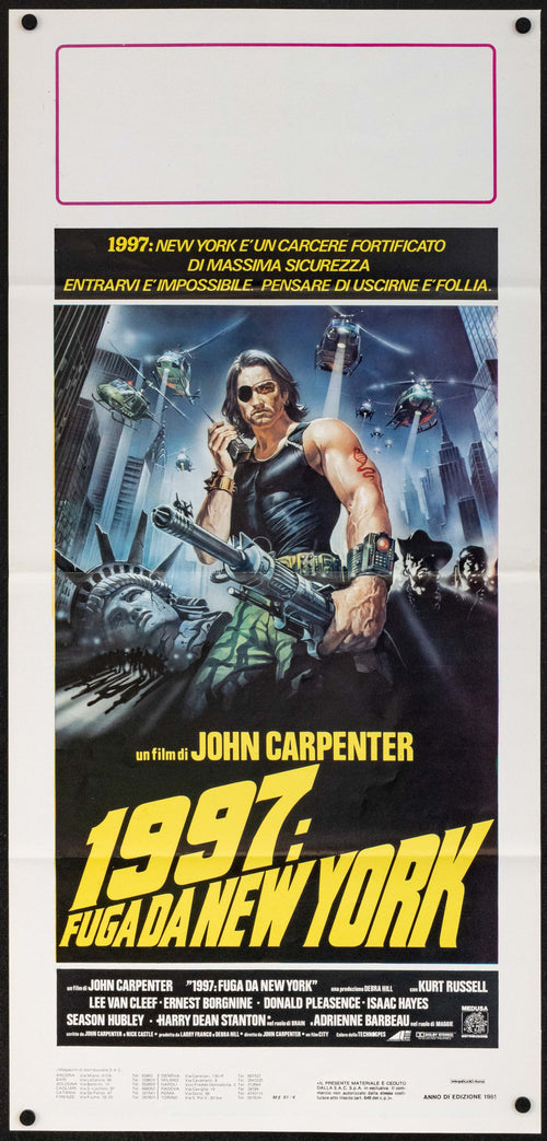 Escape From New York Original Vintage Movie Poster