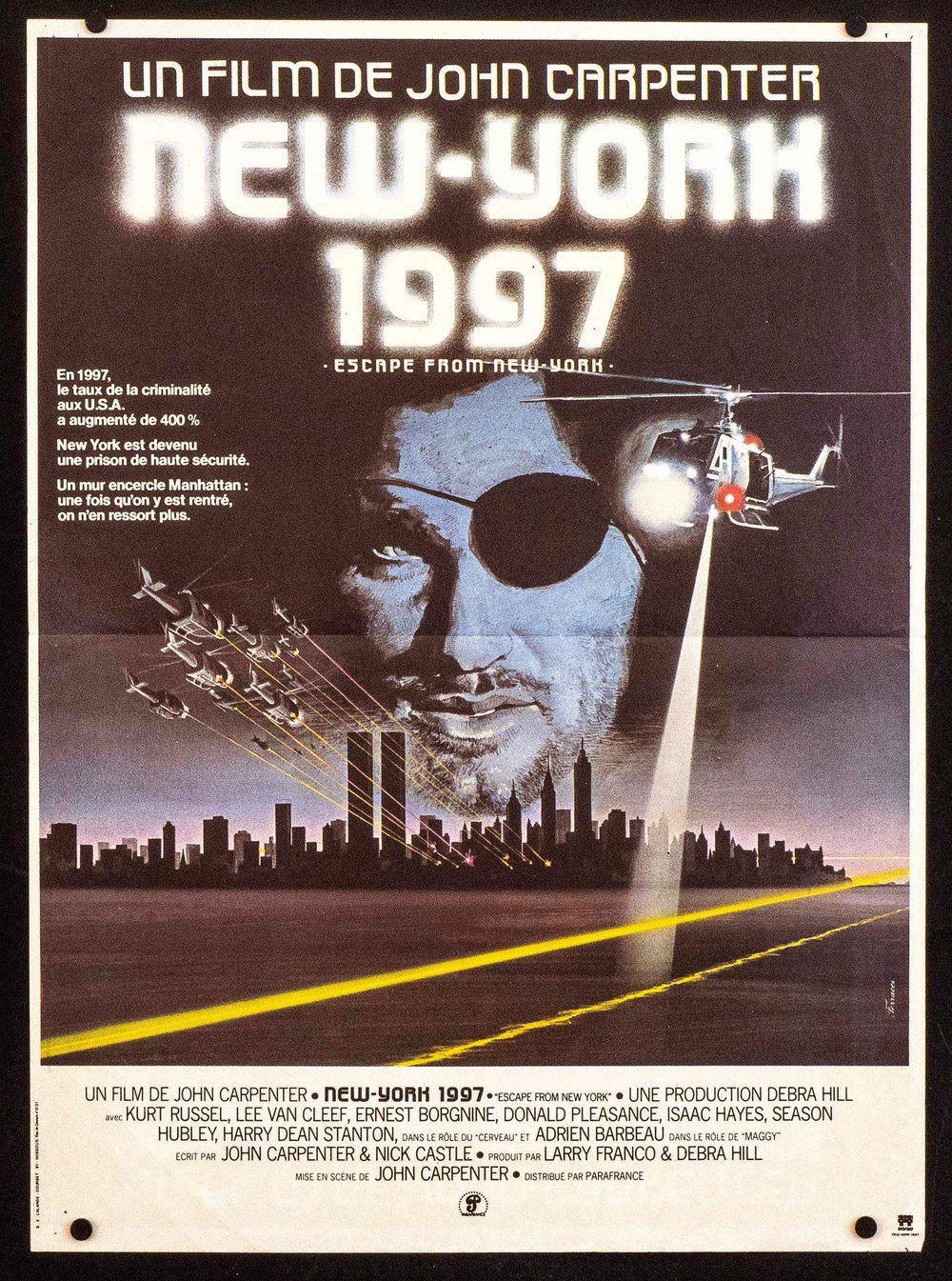 Escape From New York Original Vintage Movie Poster