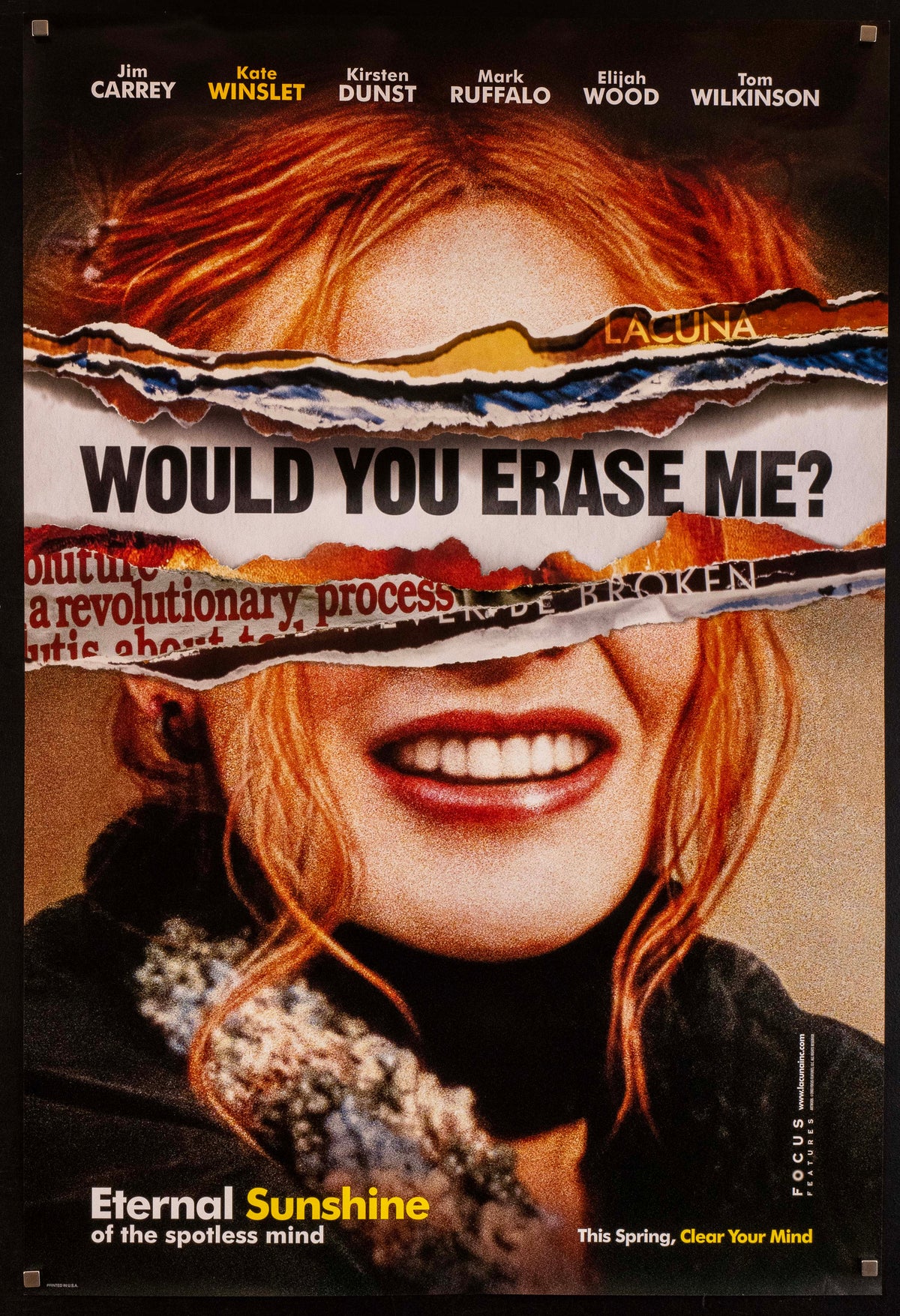Eternal Sunshine of the Spotless Mind Original Vintage Movie Poster