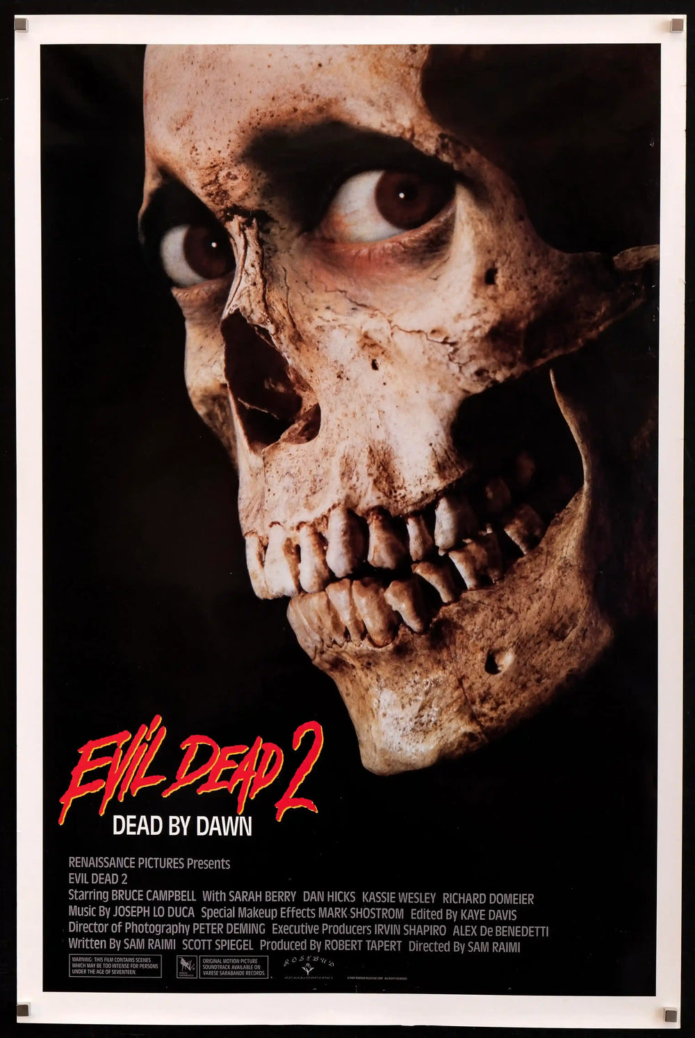 Evil Dead 2 Original Vintage Movie Poster