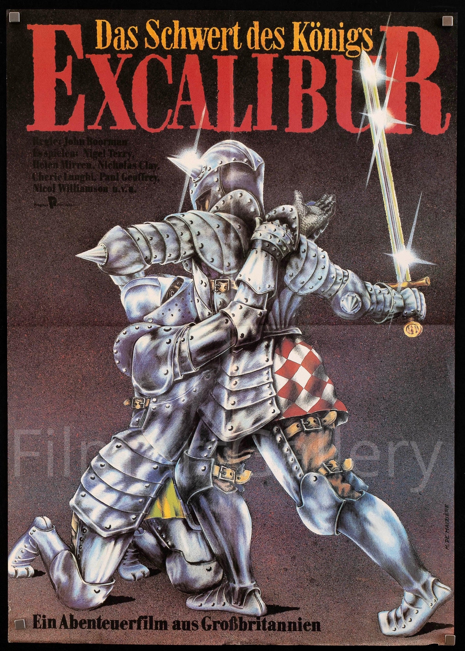 Excalibur Original Vintage Movie Poster