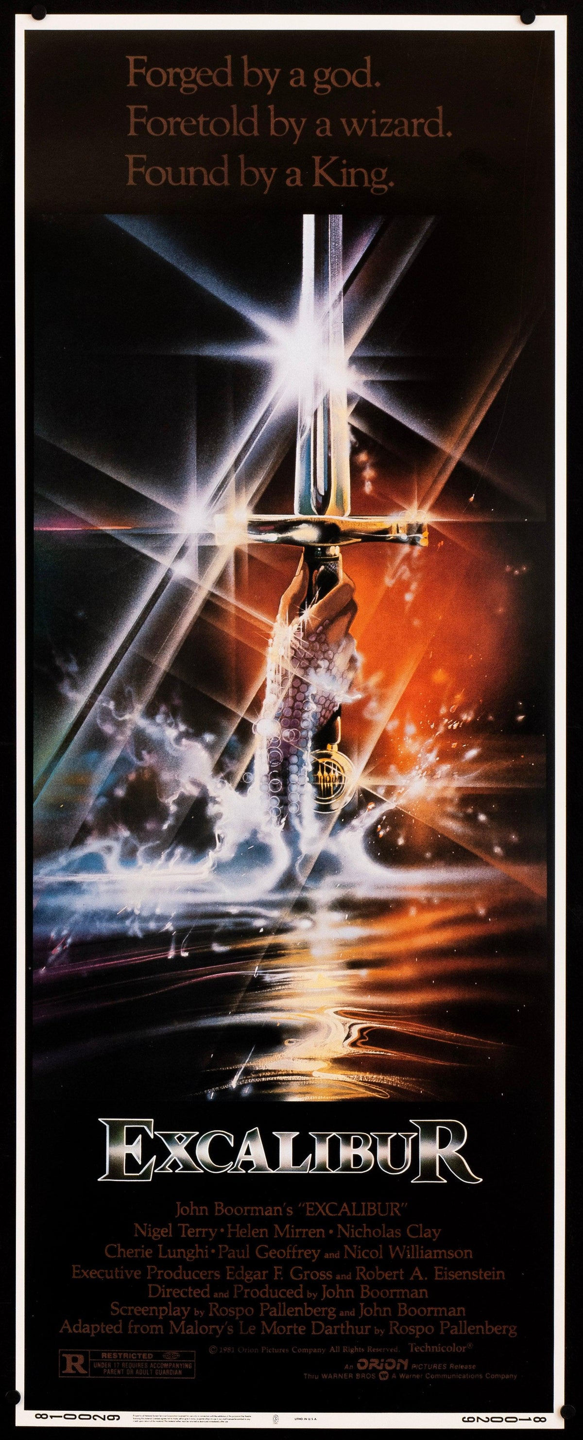 Excalibur Original Vintage Movie Poster