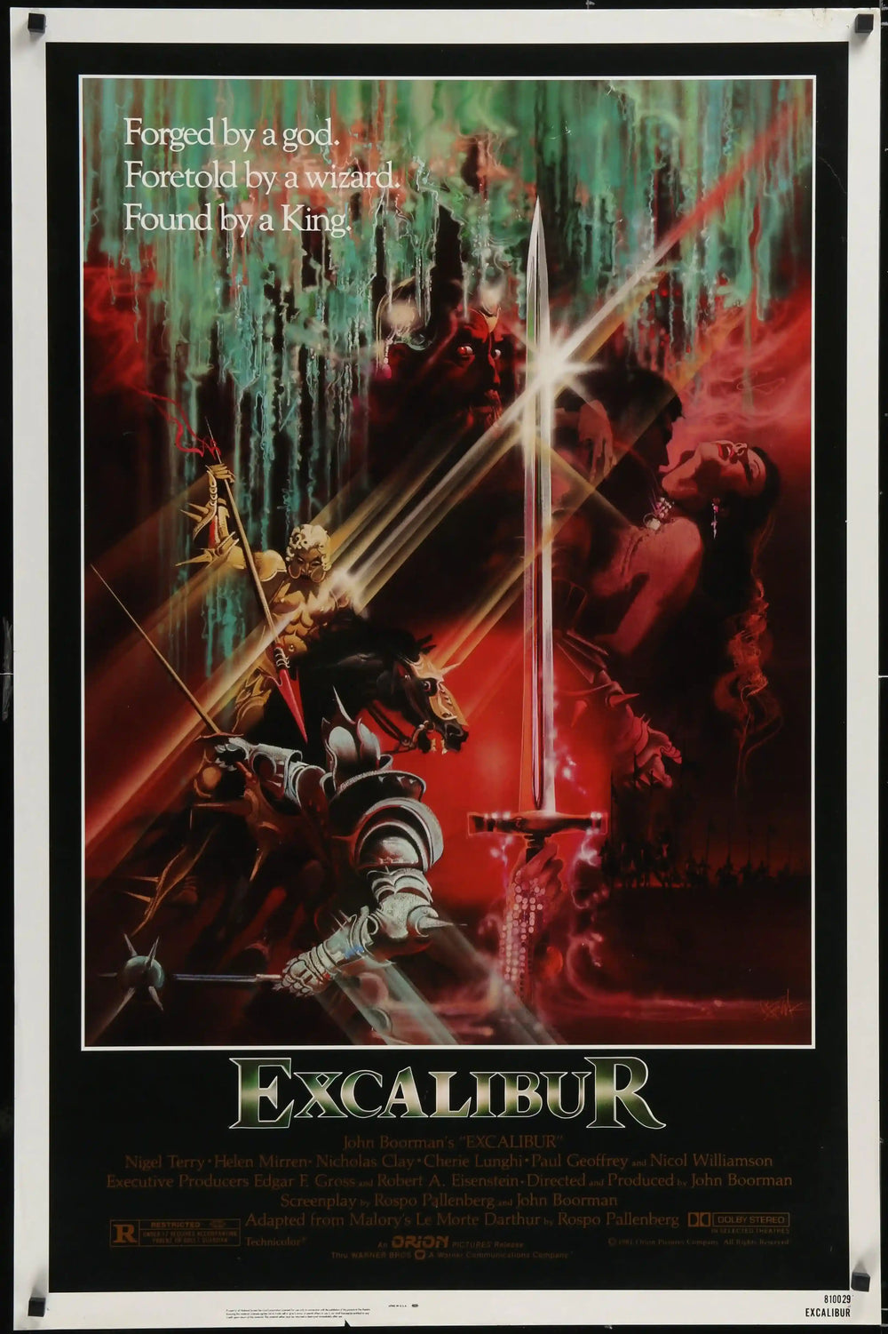 Excalibur Original Vintage Movie Poster