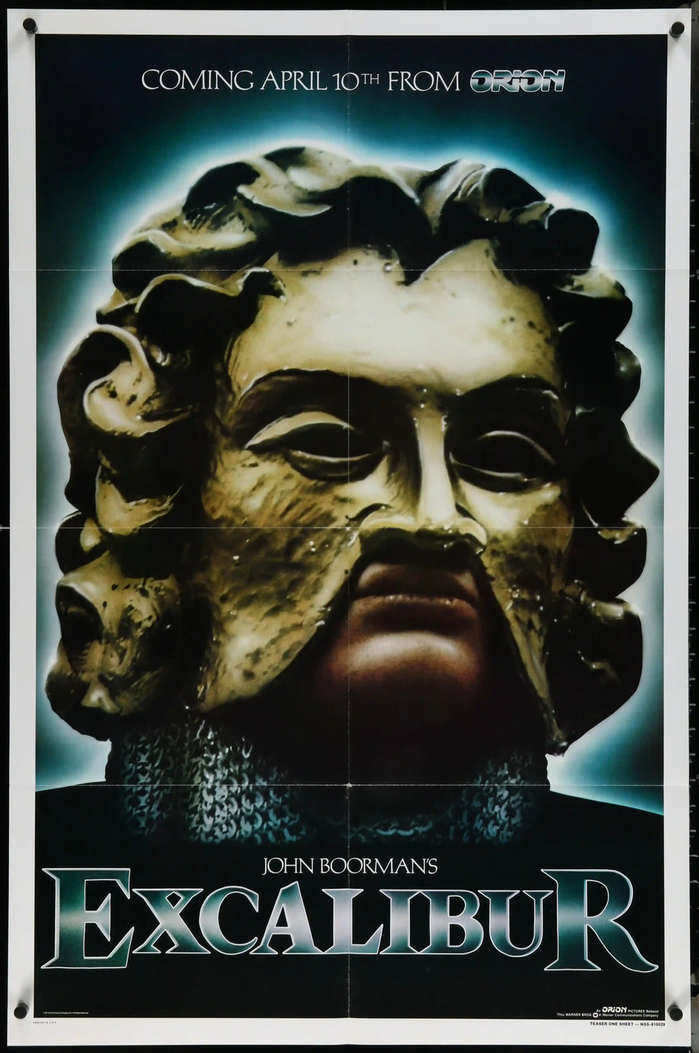 Excalibur Original Vintage Movie Poster