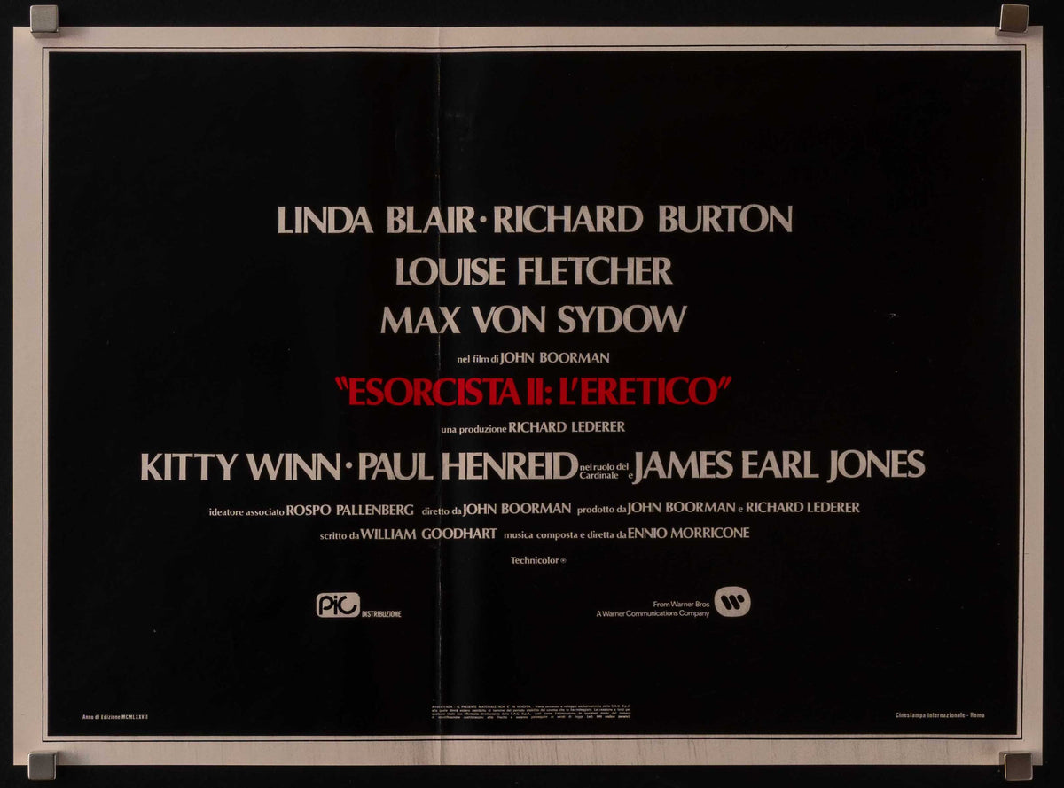 Exorcist 2: The Heretic Original Vintage Movie Poster