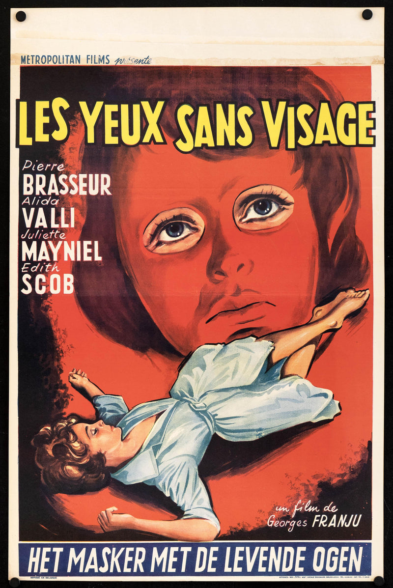 Eyes Without a Face (Les Yeux Sans Visage) Belgian (14x22) Original Vintage Movie Poster