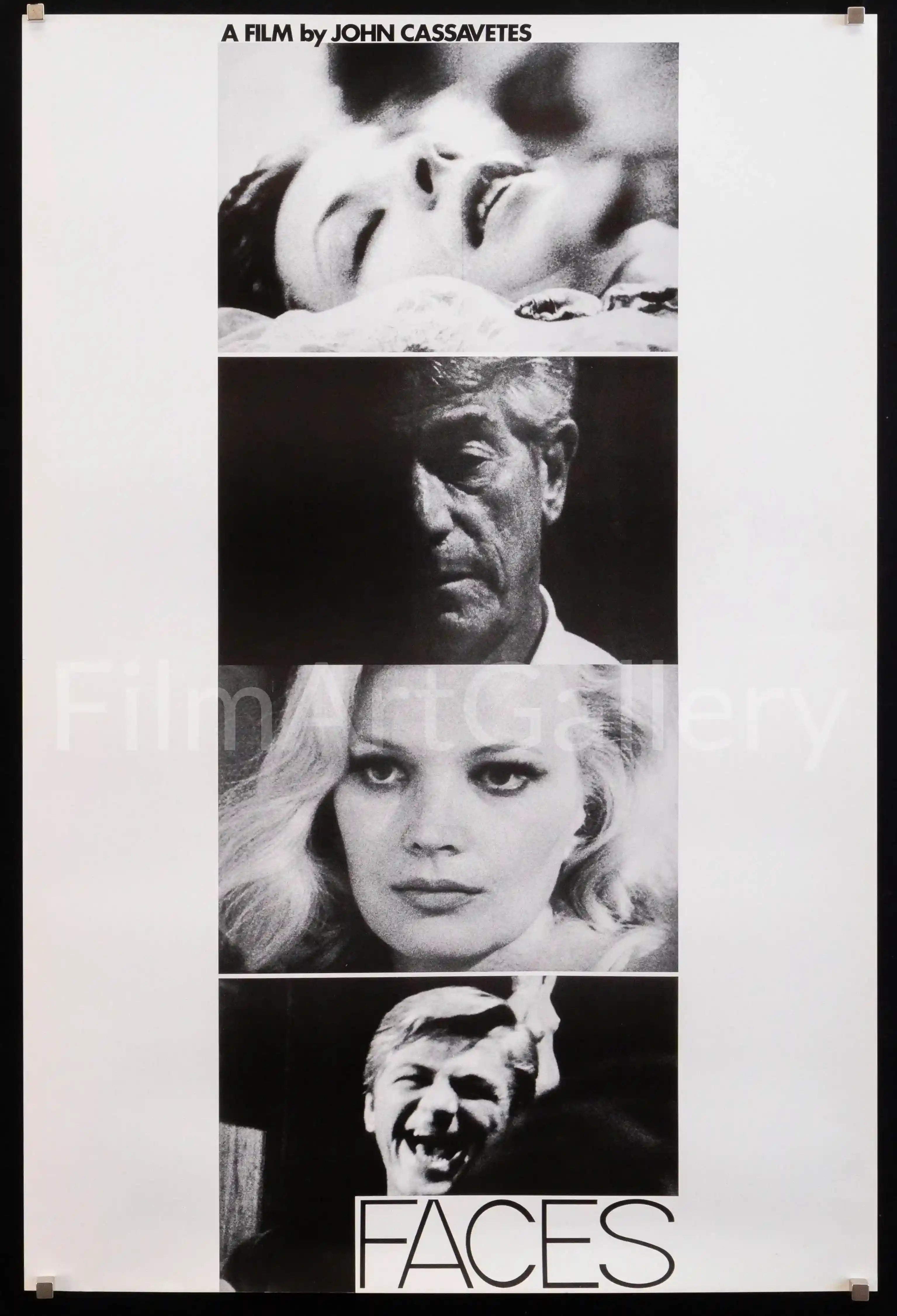 Faces Movie Poster 1968 1 Sheet 27x41 Faces movie poster 1968 1 sheet 27x41