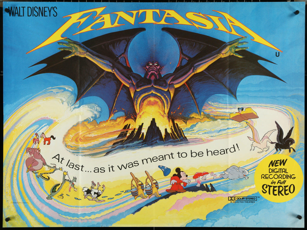 Fantasia British Quad (30x40) Original Vintage Movie Poster