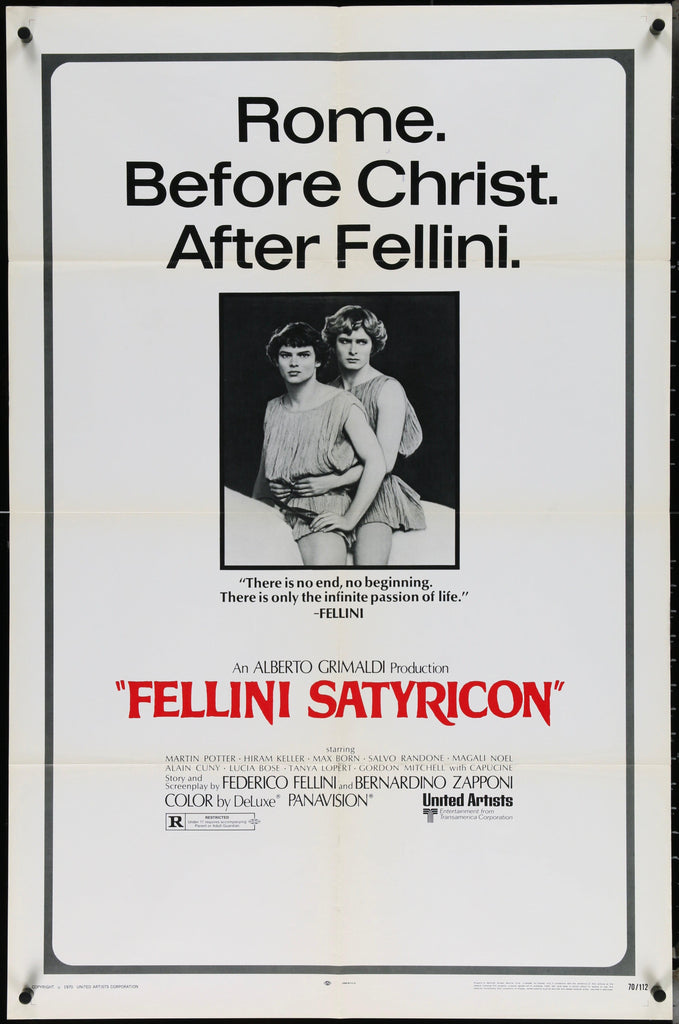 Fellini Satyricon 1 Sheet (27x41) Original Vintage Movie Poster