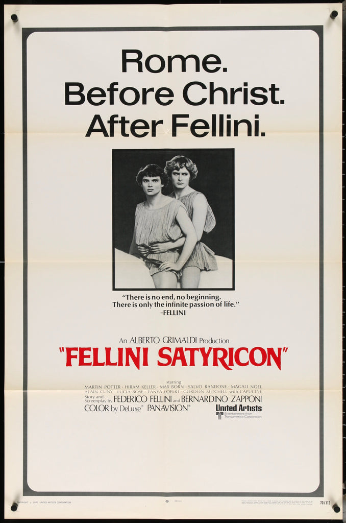 Fellini Satyricon Original Vintage Movie Poster