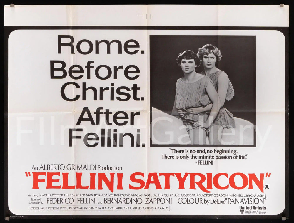 Fellini Satyricon Original Vintage Movie Poster
