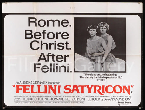 Fellini Satyricon Original Vintage Movie Poster