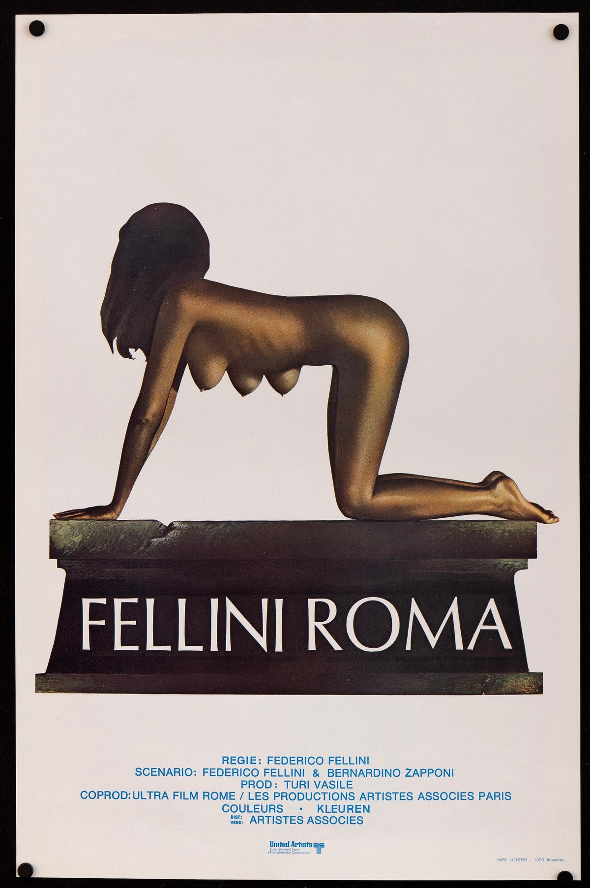 Fellini&#39;s Roma Belgian (14x22) Original Vintage Movie Poster