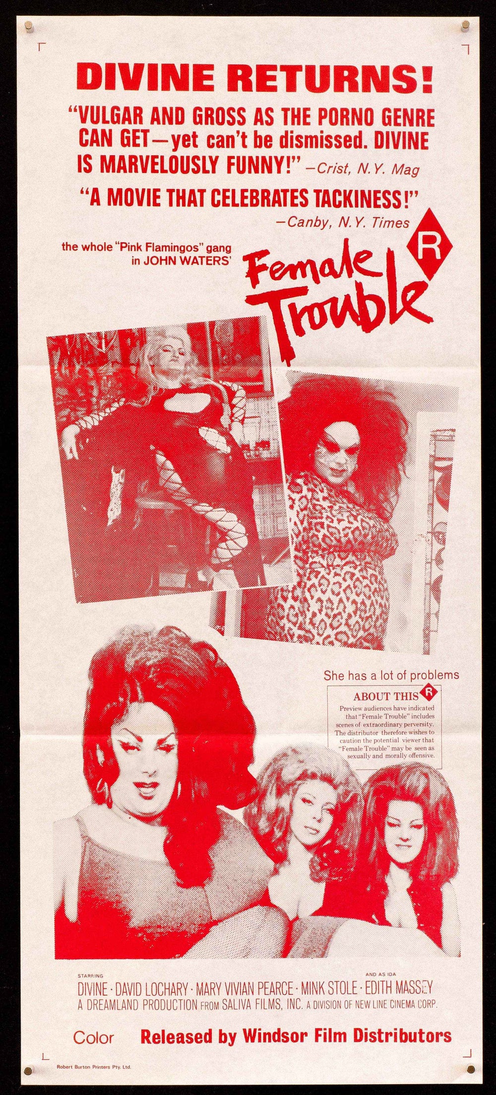 Female Trouble Original Vintage Movie Poster