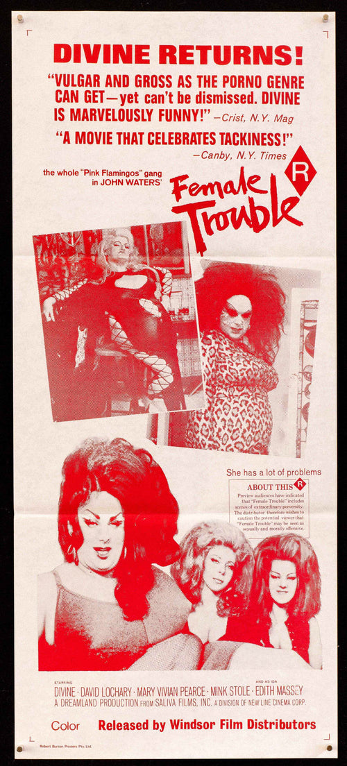Female Trouble Original Vintage Movie Poster