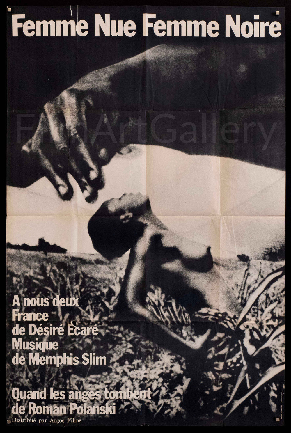Femme Nue Femme Noire Original Vintage Movie Poster