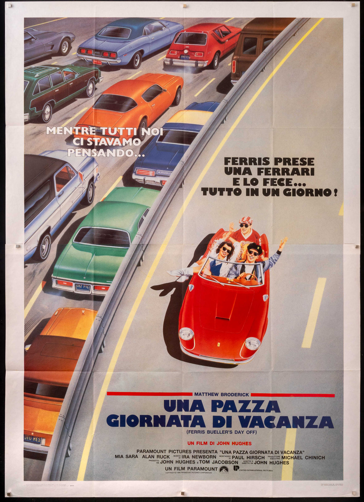 Ferris Bueller&#39;s Day Off Italian 4 Foglio (55x78) Original Vintage Movie Poster