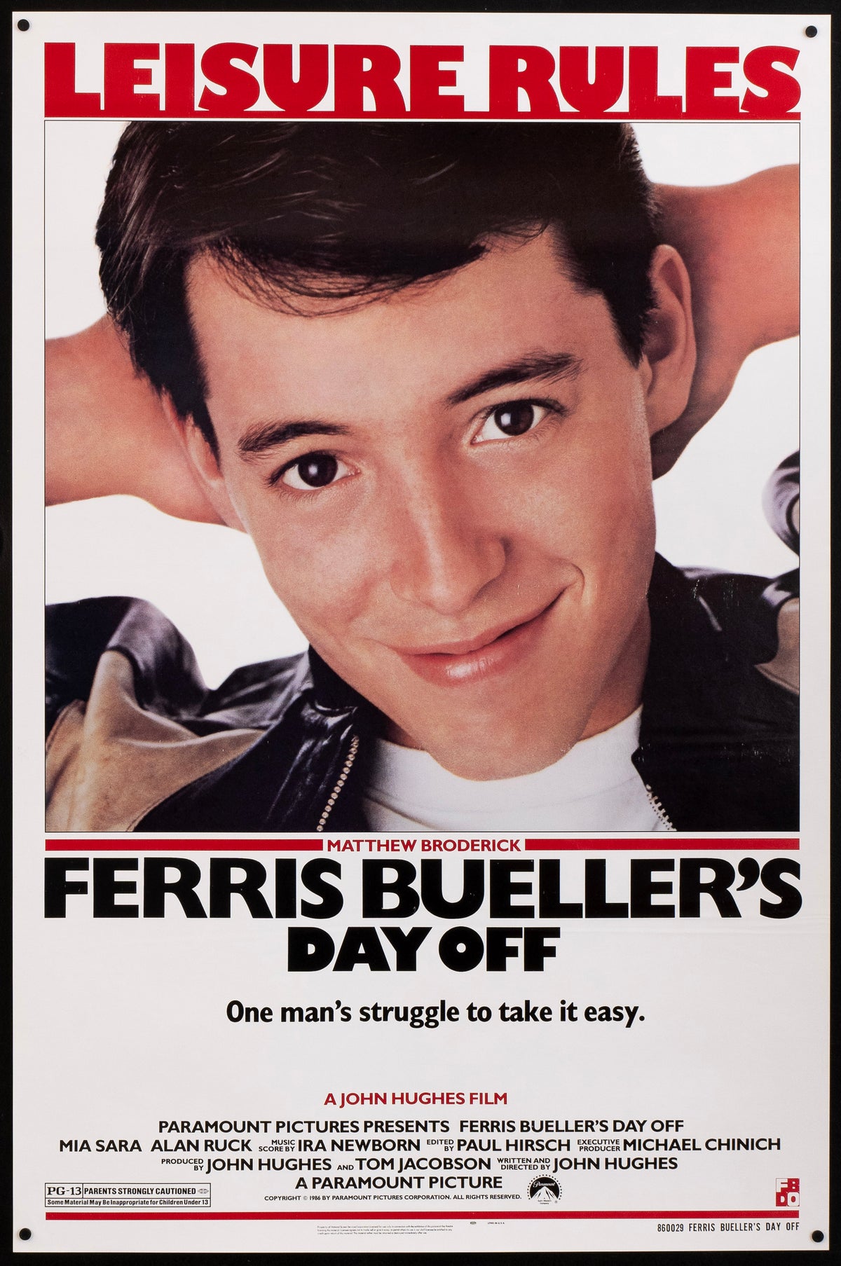Ferris Bueller's Day Off Original Vintage Movie Poster
