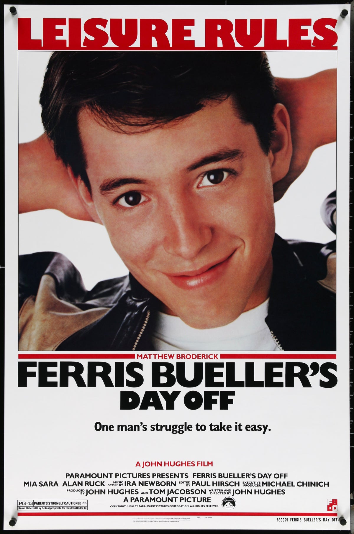 Ferris Bueller&#39;s Day Off Original Vintage Movie Poster