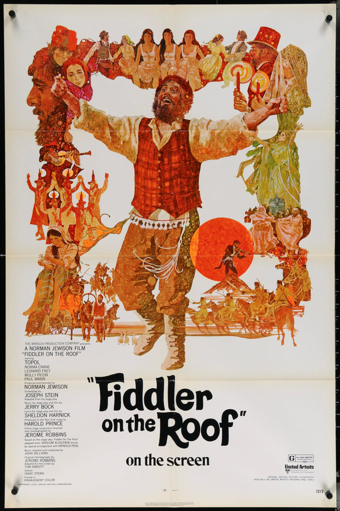 Fiddler on the Roof 1 Sheet (27x41) Original Vintage Movie Poster