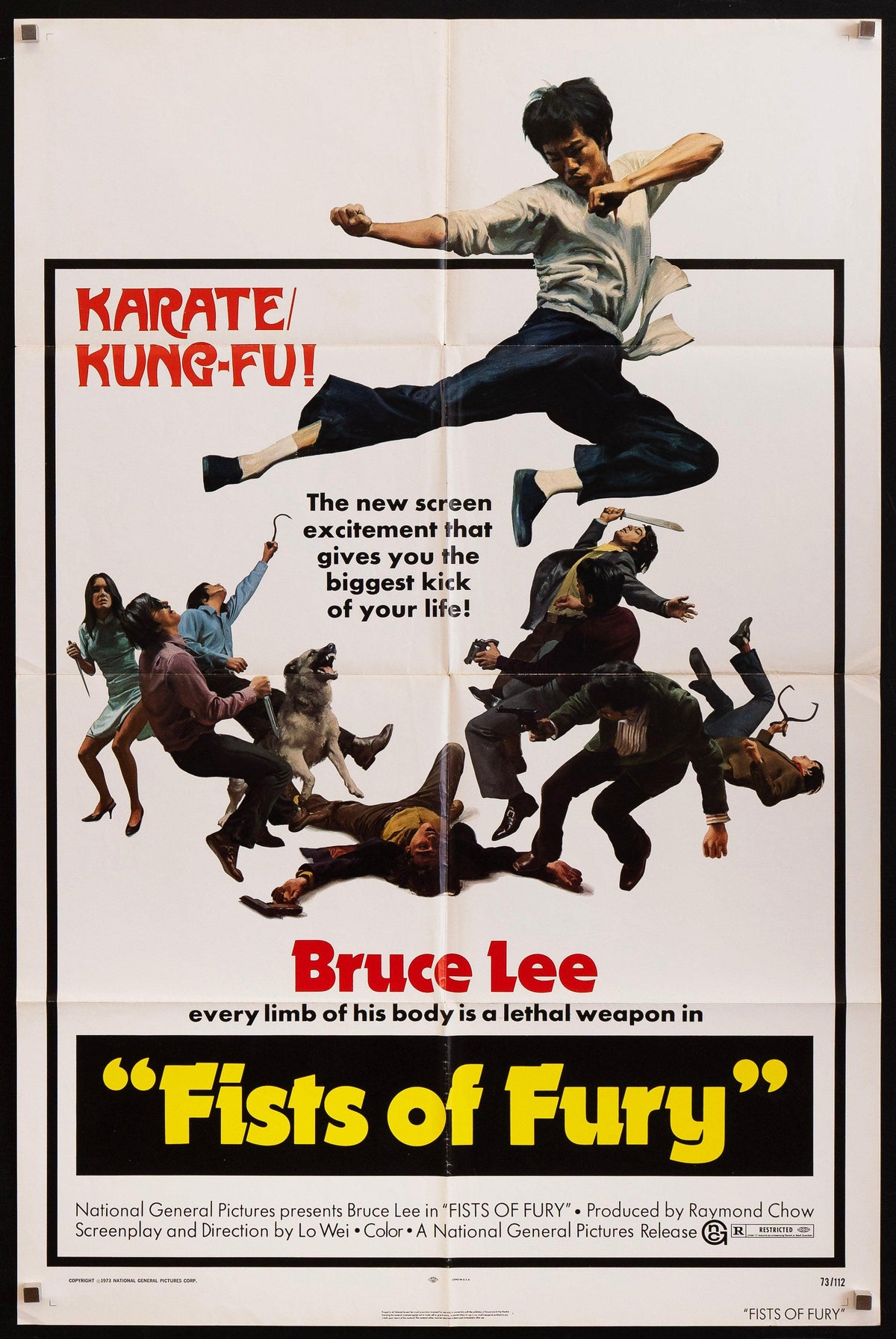 Fists of Fury 1 Sheet (27x41) Original Vintage Movie Poster