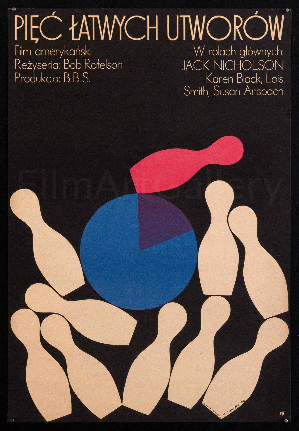 Five Easy Pieces Original Vintage Movie Poster