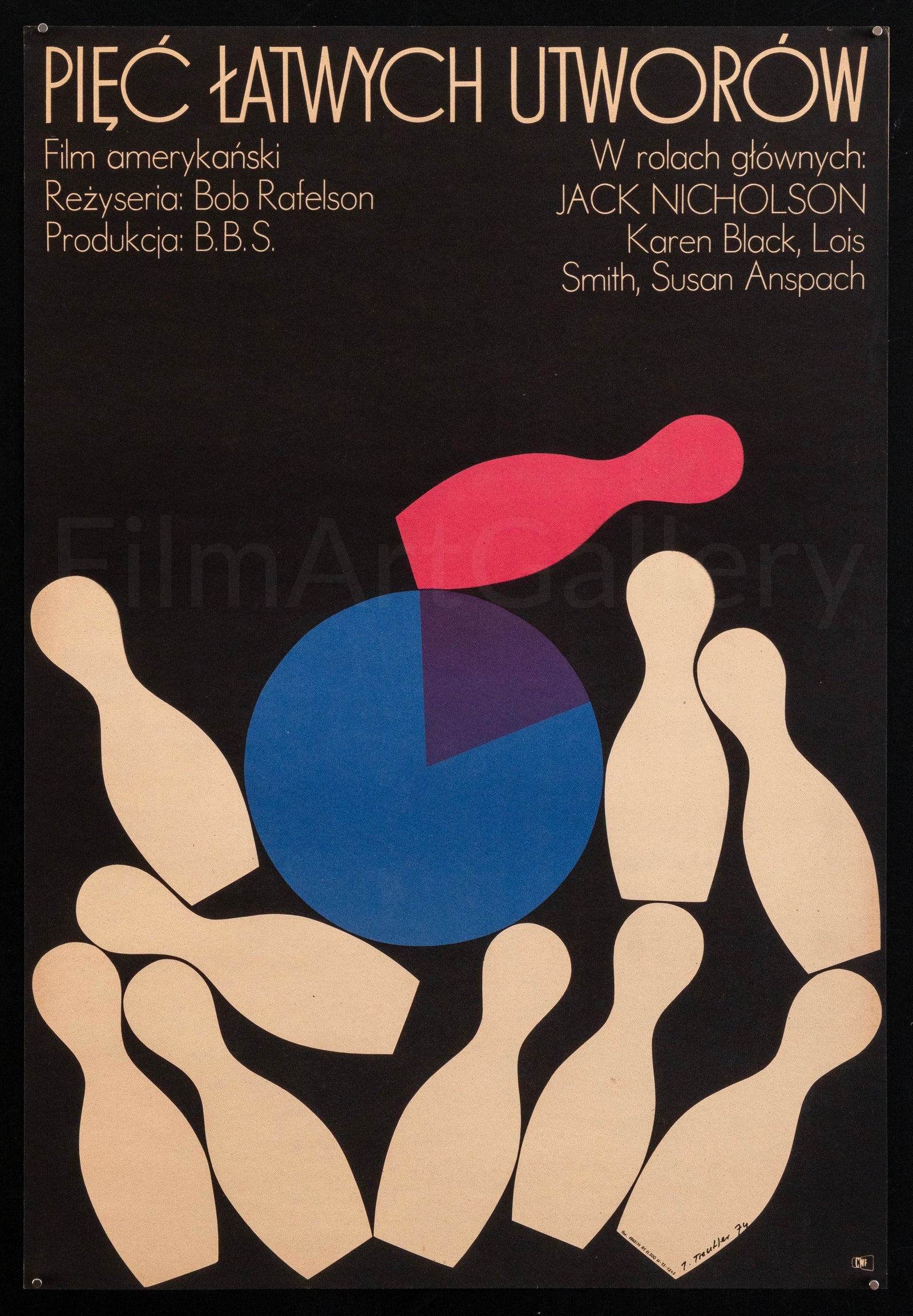 Five Easy Pieces Original Vintage Movie Poster