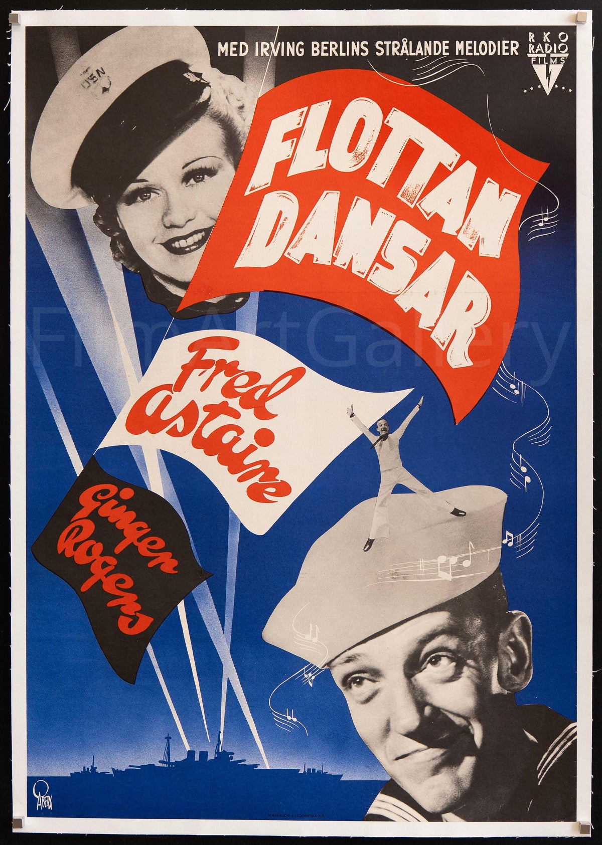 Follow the Fleet Original Vintage Movie Poster