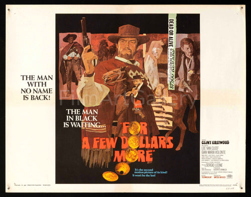 For A Few Dollars More Original Vintage Movie Poster