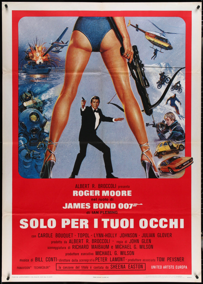 For Your Eyes Only Italian 2 foglio (39x55) Original Vintage Movie Poster