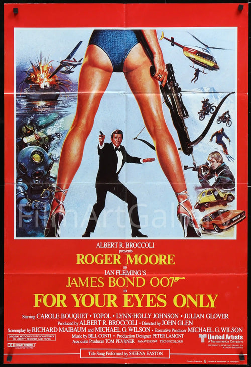 For Your Eyes Only Original Vintage Movie Poster