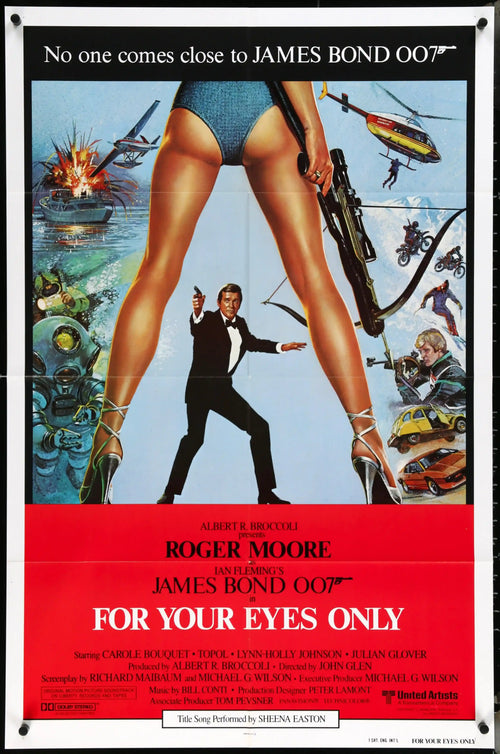 For Your Eyes Only Original Vintage Movie Poster