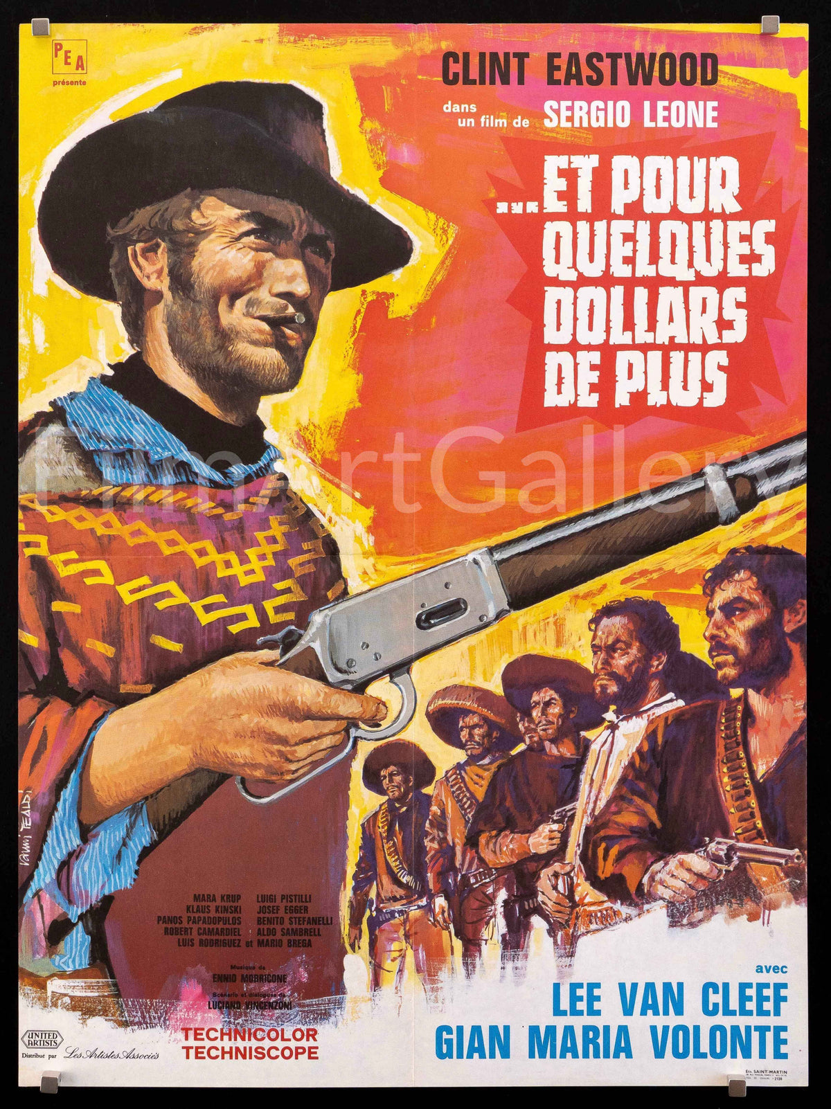 For a Few Dollars More Original Vintage Movie Poster