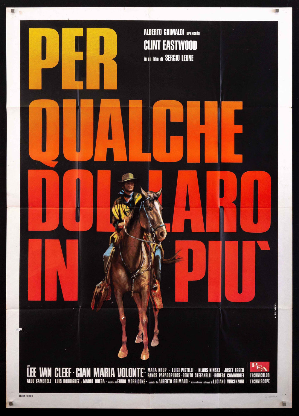 For a Few Dollars More Original Vintage Movie Poster