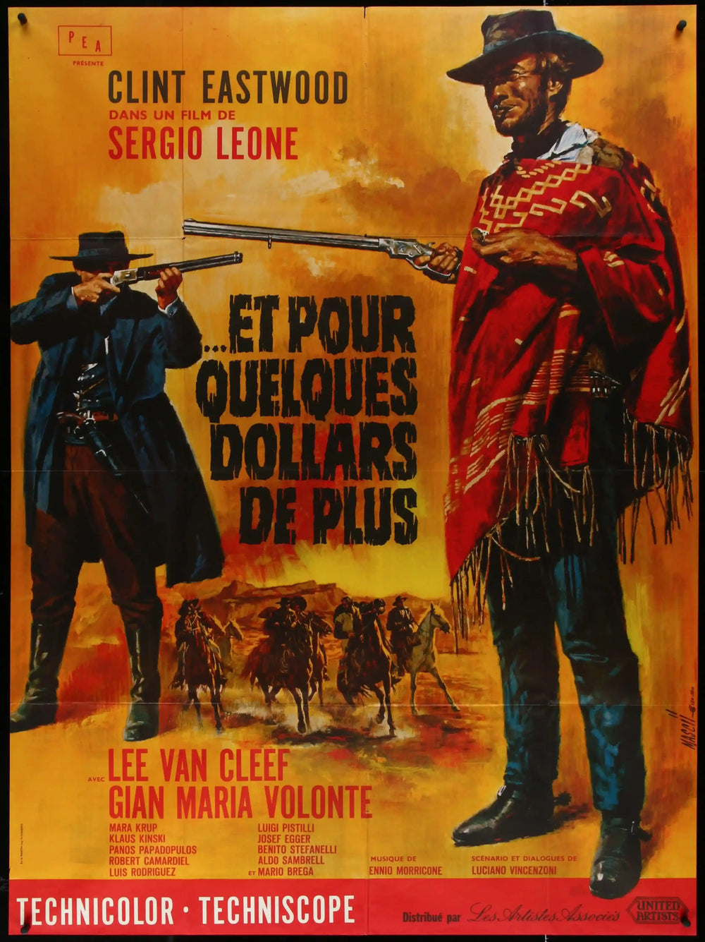 For a Few Dollars More Original Vintage Movie Poster