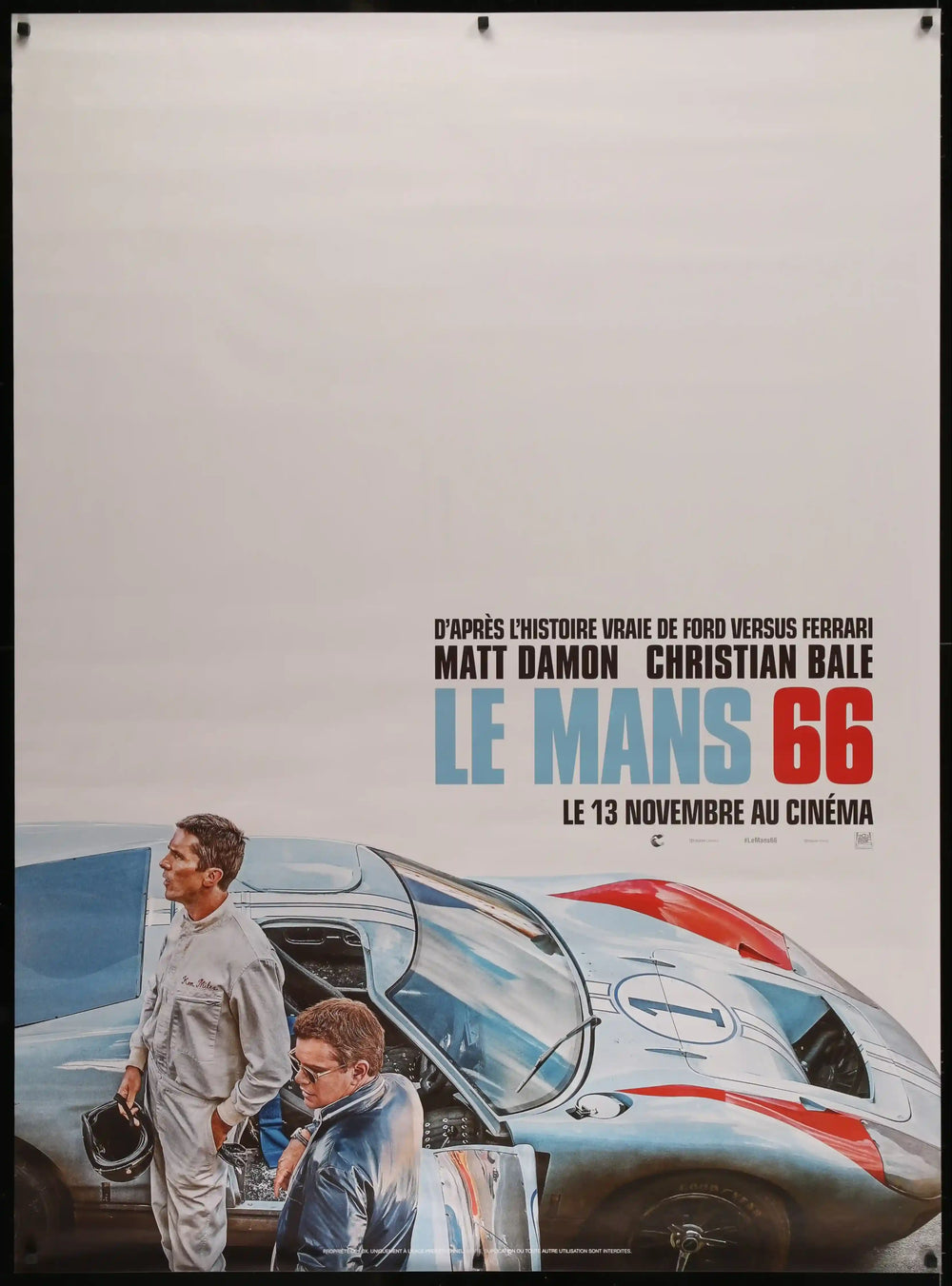 Ford V Ferrari Original Vintage Movie Poster