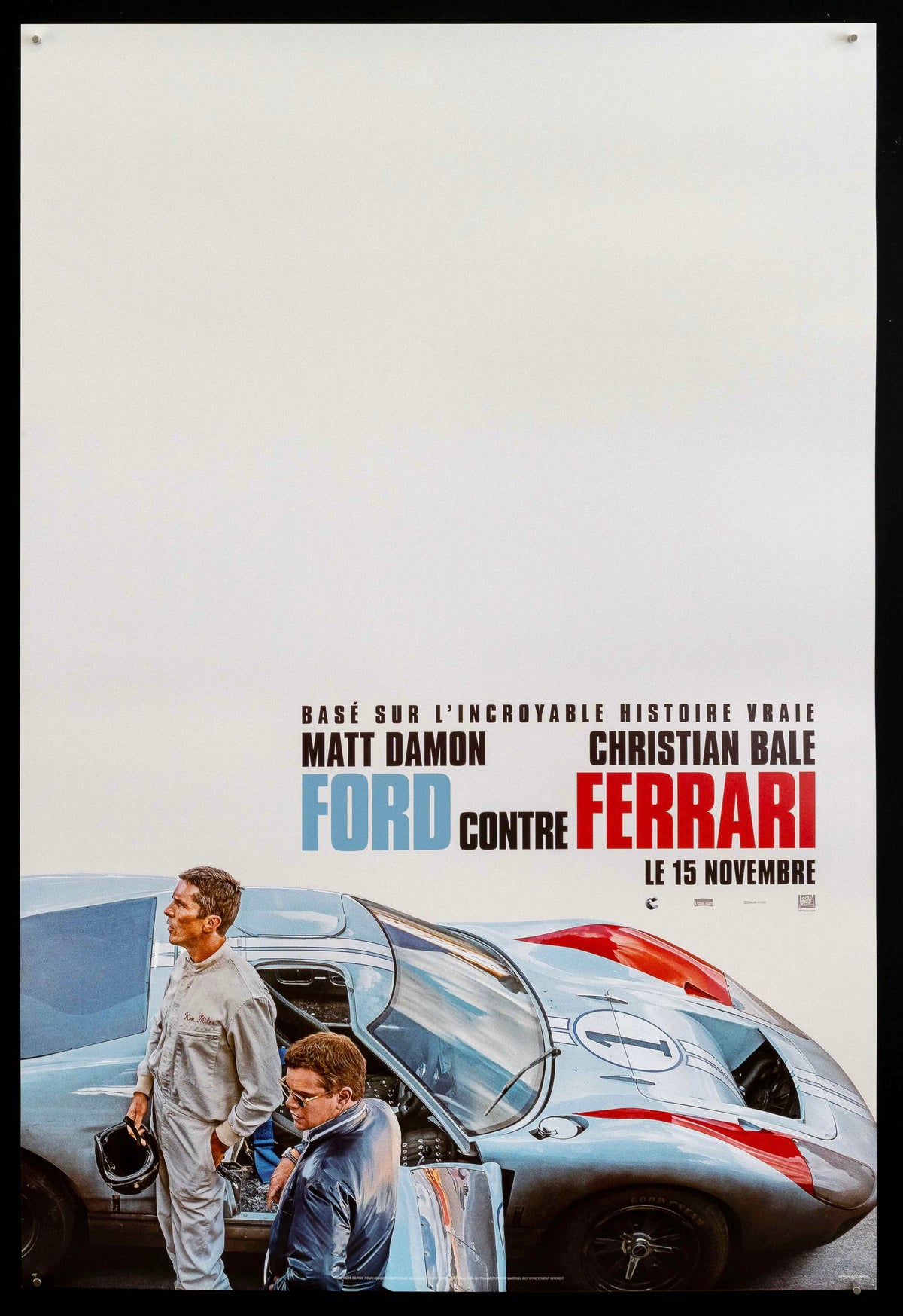 Ford V Ferrari Original Vintage Movie Poster