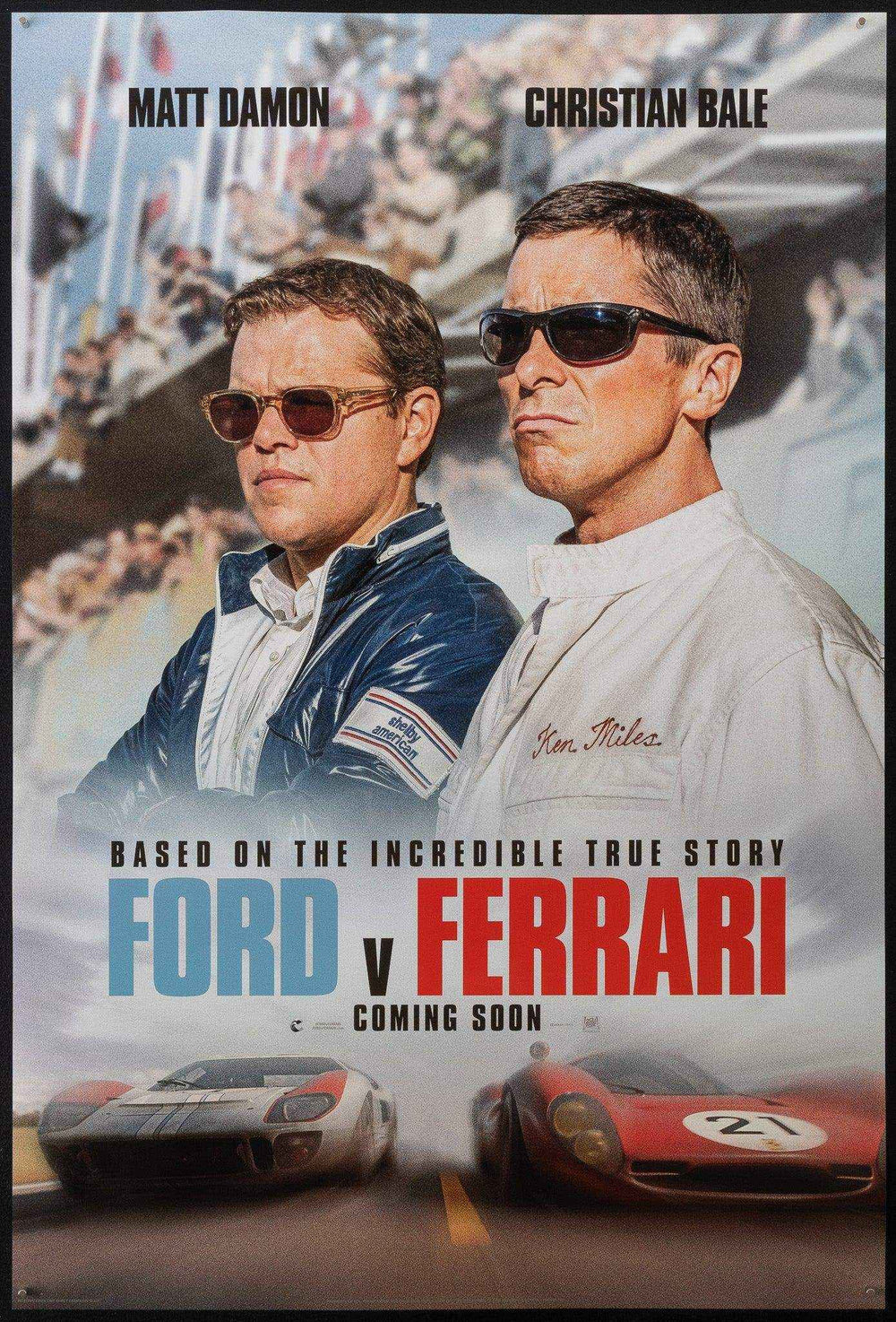 Ford V Ferrari Original Vintage Movie Poster